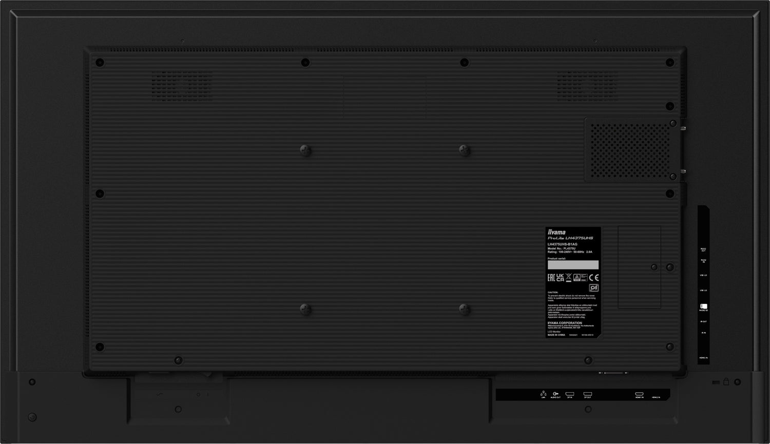 Pantalla De Señalización  Iiyama Lh4375uhs-B1ag  42.5" Lcd 500 Cd / M² 4k Ultra Hd Procesador Incorporado Android 8.0 18/7