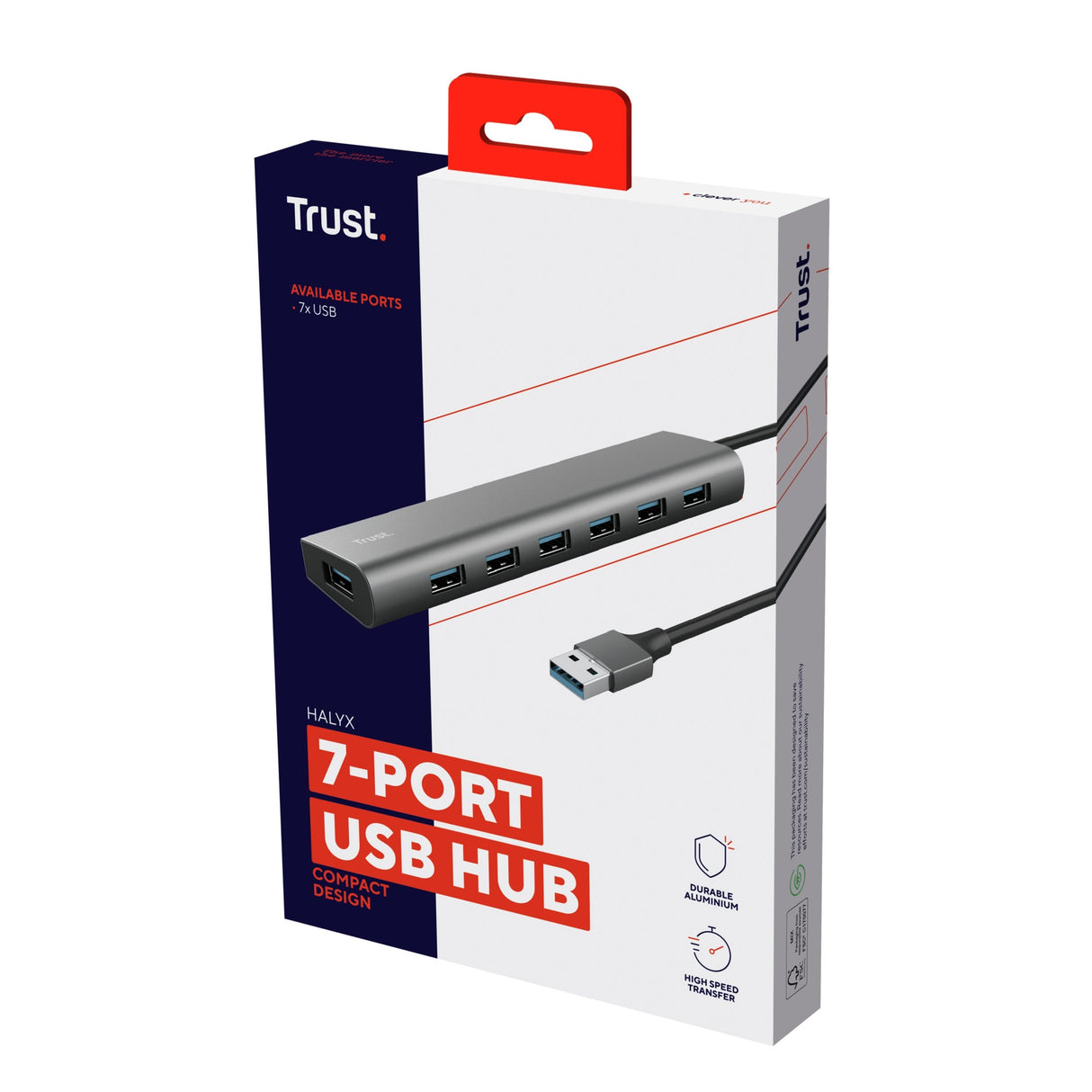 EAN 8713439249675 - Trust Halyx USB 3.2 Gen 1 (3.1 Gen 1) Type-A 5000 Mbit/s Plata imagen 8