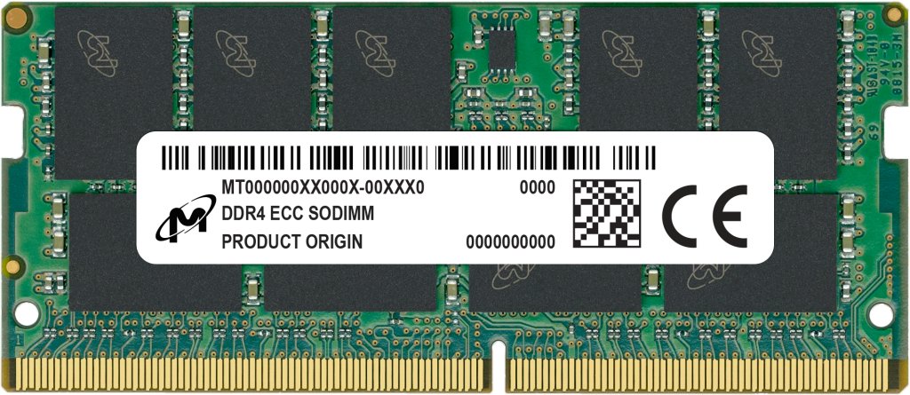 Memoria Ram Micron Ddr4 Mdulo 32 Gb So-Dimm De 260 Contactos 3200 Mhz / Pc4-25600 Cl22 1.2 V Sin Bfer Ecc