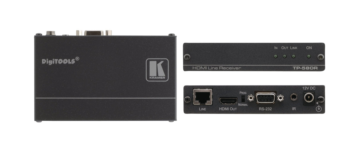 Receptor Av Kramer Sobre Par Trenzado Hdbaset Hdmi 4k Uhd Rs-232 Bidirec Ir 4k 50-80022090