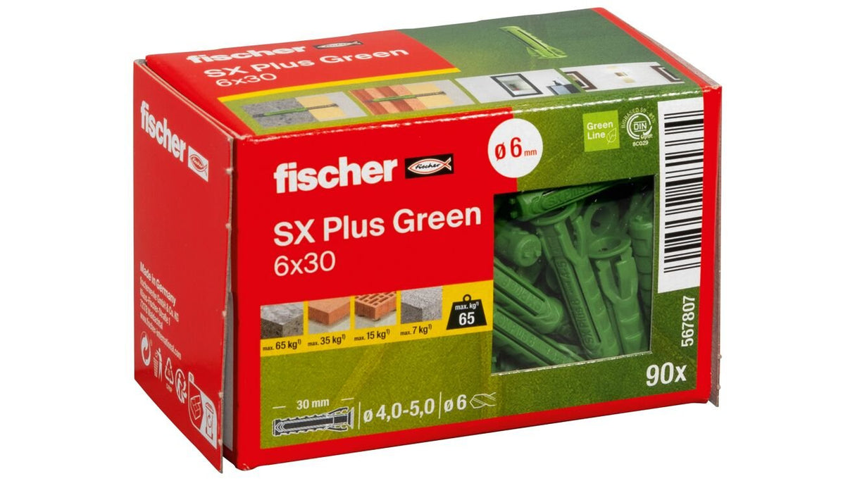 Fischer Dübel Sx Plus Green 6x30