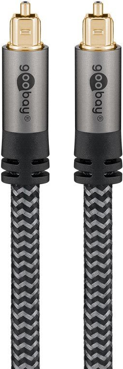 Cable Goobay Más Toslink Negro/Plateado, 1 Metro 65304