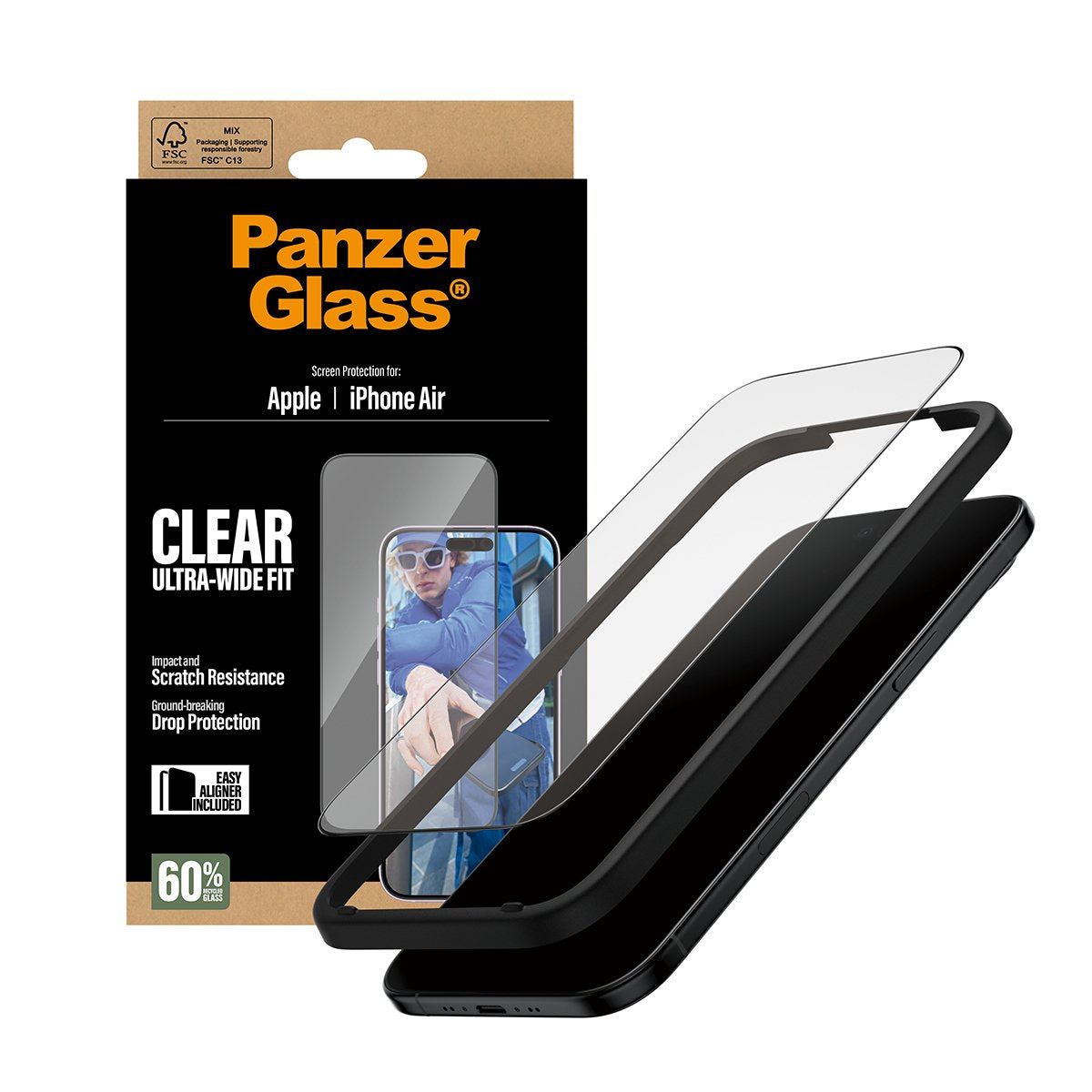 EAN 5715685025754 - PanzerGlass ® Screen Protector iPhone Air | Ultra-Wide Fit w. EasyAligner Protector de pantalla Apple 1 p imagen 5