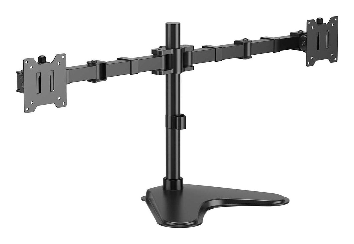Aisens Soporte De Mesa Con Peana Eco Giratorio E Inclinable Para Monitor/Tv 20kg (3 Pivotes, 2 Brazos) De 17-35, Negro