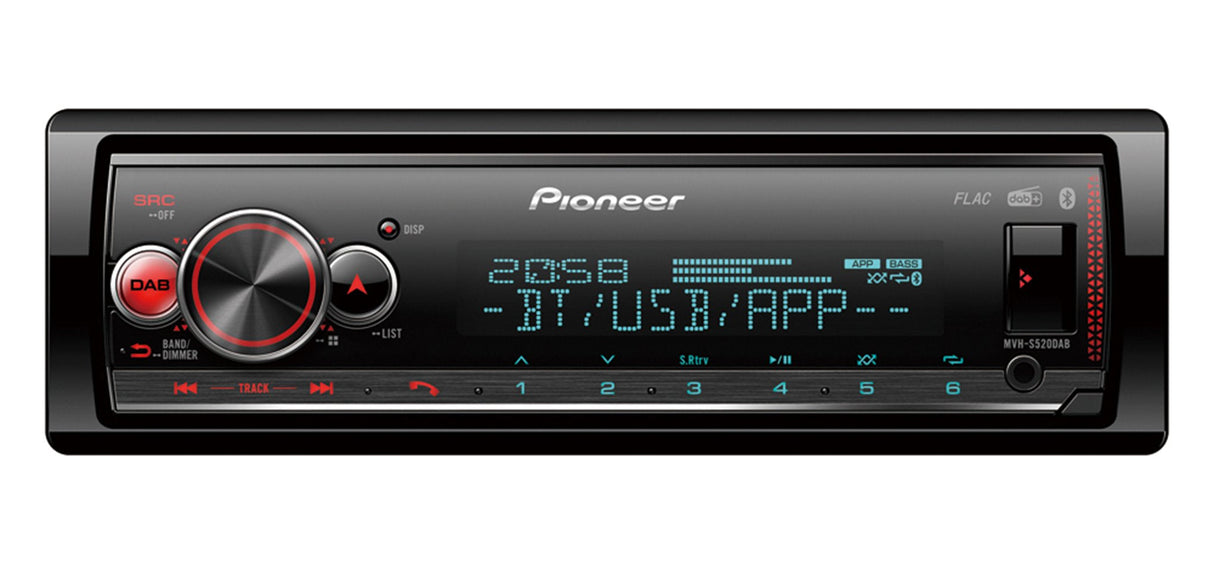 Pioneer Mvh-S520dab Receptor Multimedia Para Coche Negro 200 W Bluetooth