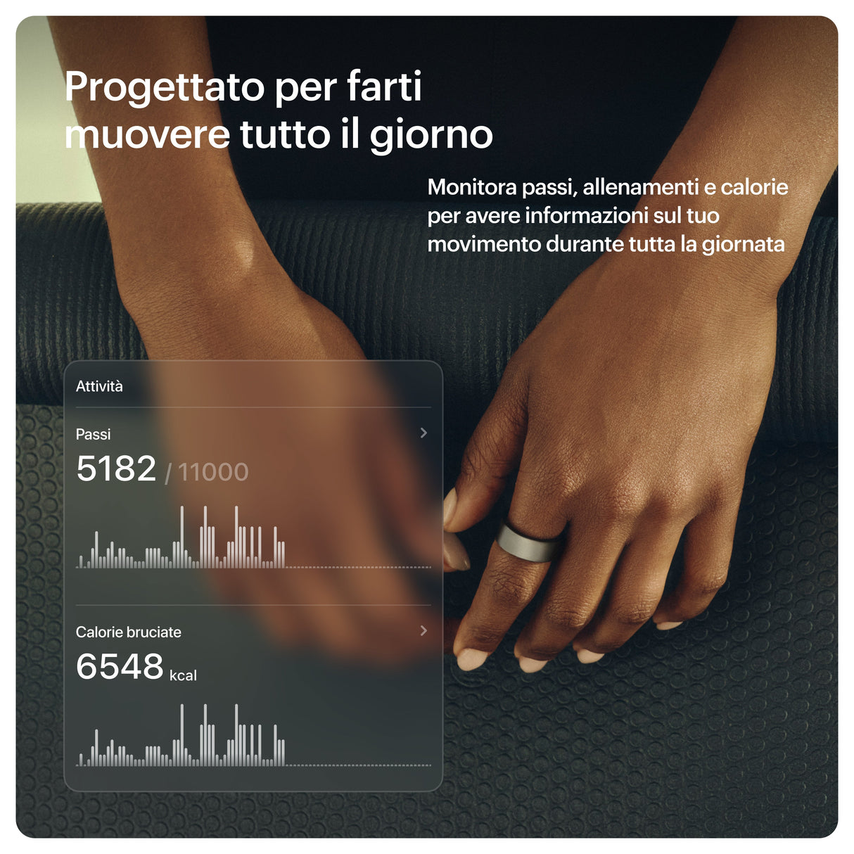 Ultrahuman Ring Air - Smart Ring Für Frauen Und Männer - Schlaf -Und Fitness Tracking Wearable - Herzfrequenz - Smartring Raw Titanium Grösse 8
