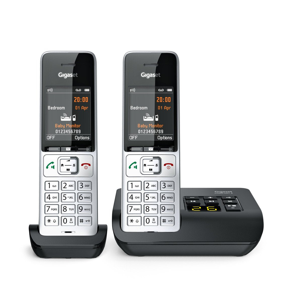 Gigaset Comfort 500a Duo Teléfono Dect/Analógico Identificador De Llamadas Negro, Plata