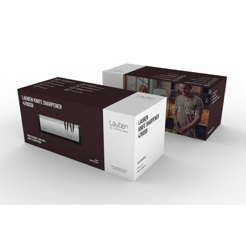 EAN 4260645681125 - Lauben LBKSMKS4700SA afilador de cuchillo Afilador de cuchillos eléctrico Negro, Acero inoxidable imagen 6