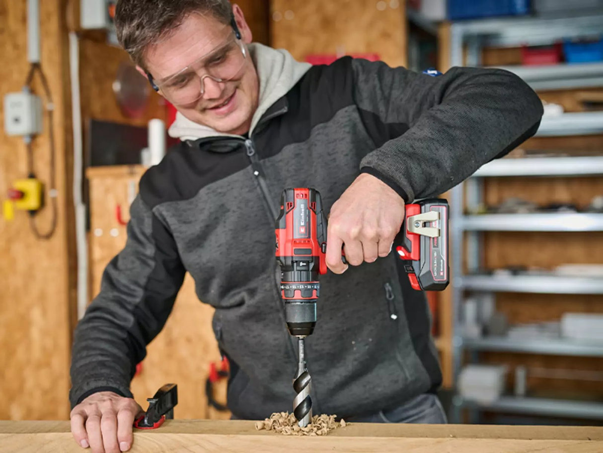 Taladro De Impacto Inalámbrico Einhell Power X-Change Te-Cd 18/44 Li-I, 18 Voltios (Negro/Rojo, Batería De Iones De Litio De 2,5 Ah) 4514287