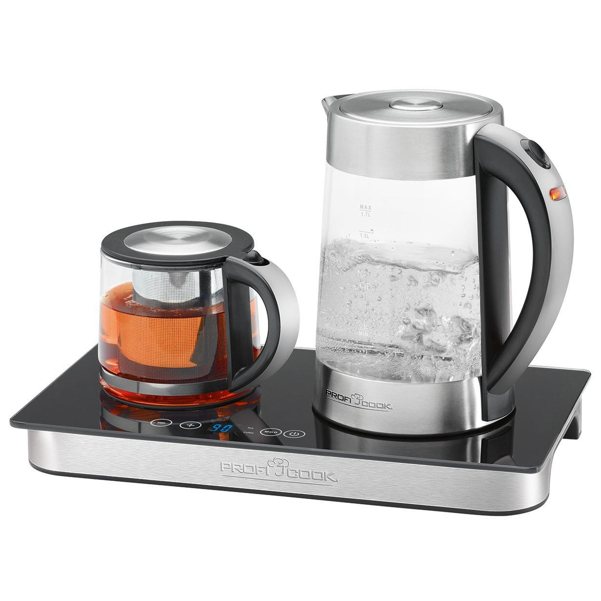 EAN 4006160105698 - ProfiCook PC-TKS 1056 tetera eléctrica 1,7 L Negro, Acero inoxidable, Transparente imagen 4
