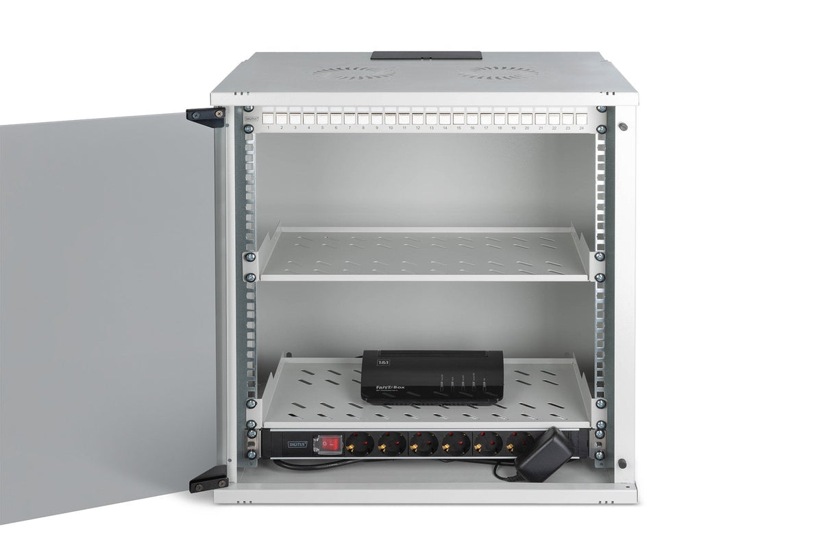 Conjunto De Red De 19", Carcasa Mural 12u Y Accesorios, Gr Versión Soho Pro, Sin Montar