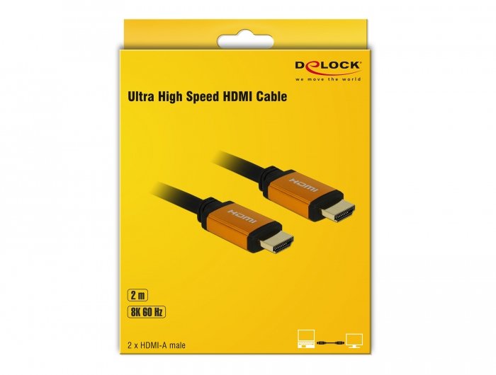 Delock Ultra High Speed Hdmi Cable 48 Gbps 8k 60hz 2m