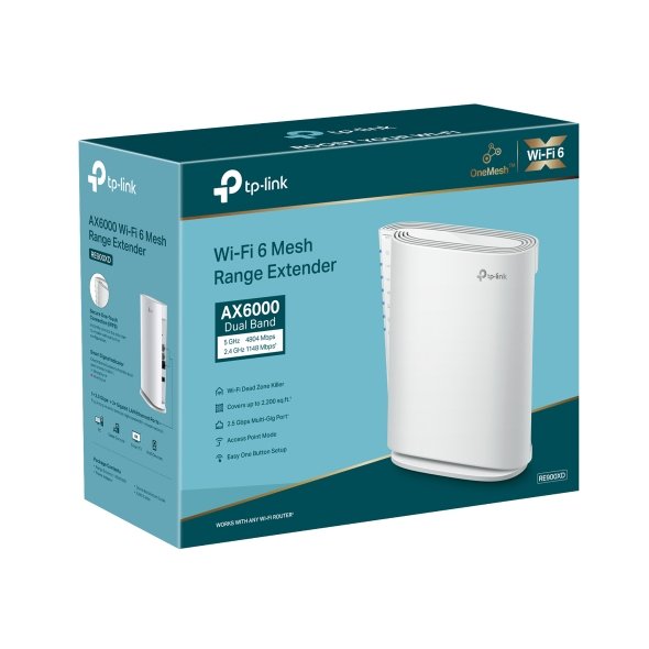 Tp-Link Re900xd Repetidor Wifi Doble Banda 6 Mesh Ax6000 Mbps