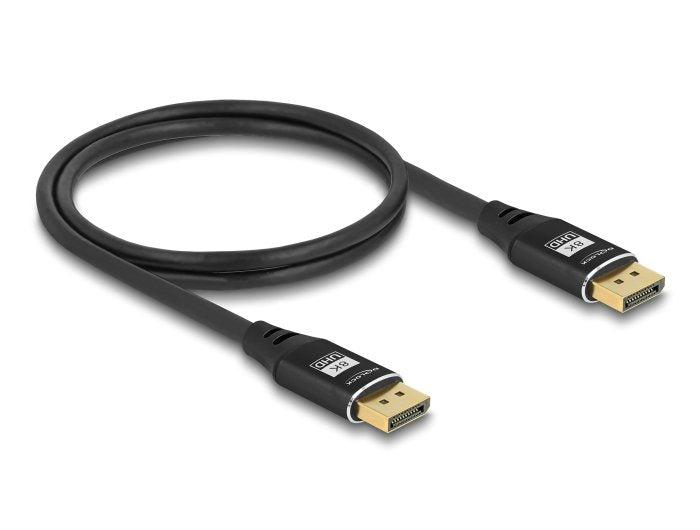 Delock 80623 Cable Displayport 8k 60 Hz 5 M Negro Metal