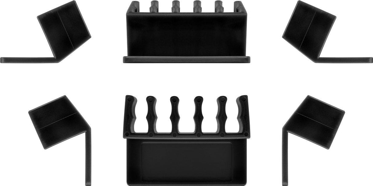 Goobay 70433 Organizador De Cables Escritorio 5-Slots Negro 2 Pieza(S)