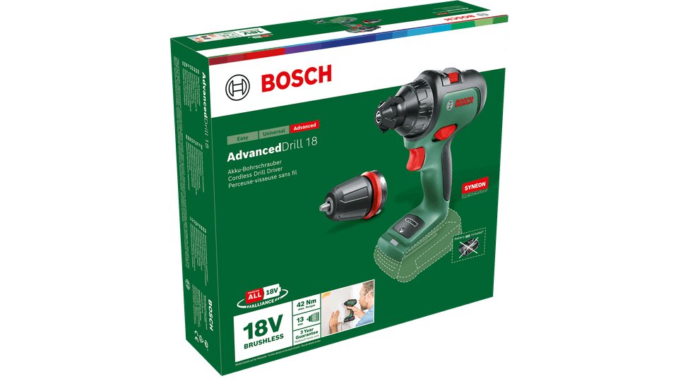 EAN 4053423224795 - Bosch AdvancedDrill 18 1350 RPM Sin llave 1 kg Verde imagen 4