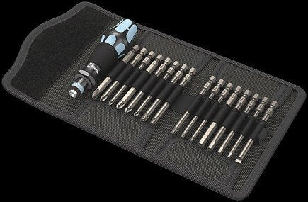 Destornillador Wera Kompakt 60 Punta De 16 Pieza(S), Llave De Tubo Negro/Azul, 16 Pieza(S), Torx, Caja