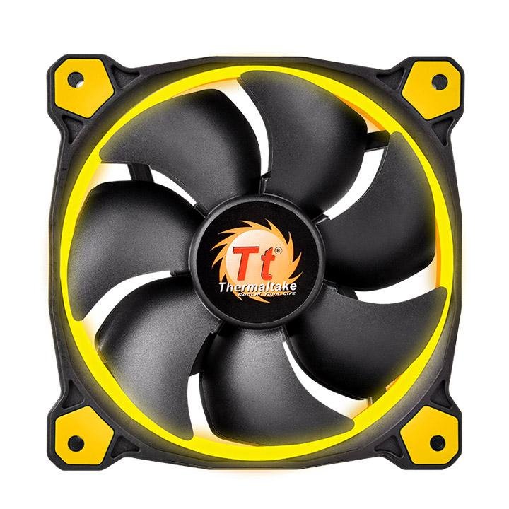 Ventilador Thermaltake Riing 14 Led Amarillo 140x140x25, Negro/Amarillo Cl-F039-Pl14yl-A