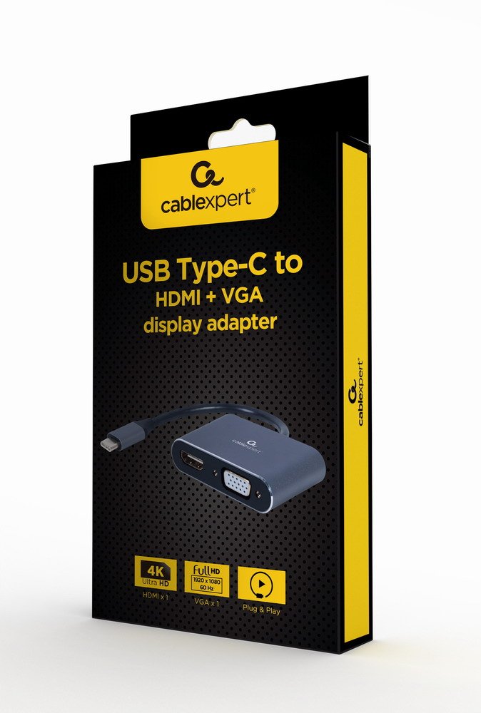 EAN 8716309121347 - Cablexpert A-USB3C-HDMIVGA-01 Adaptador gráfico USB Gris imagen 3