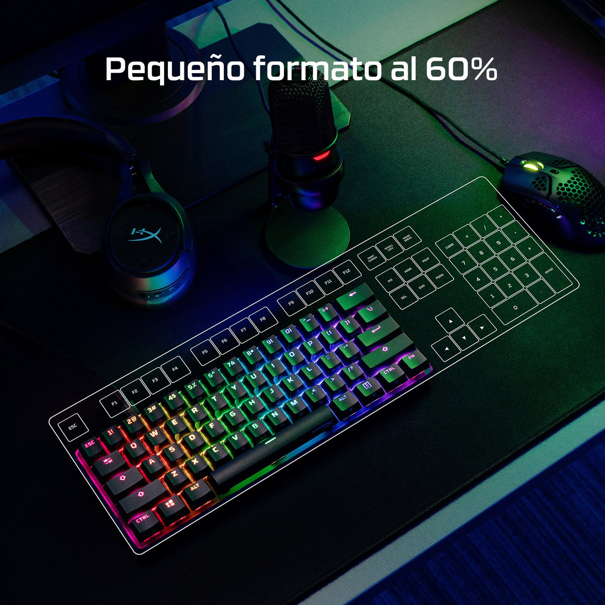 EAN 0196188048948 - HyperX Alloy Origins 60 - Mechanical Gaming Keyboard - HX Red (US Layout) (HKBO1S-RB-US/G) teclado Juego imagen 4