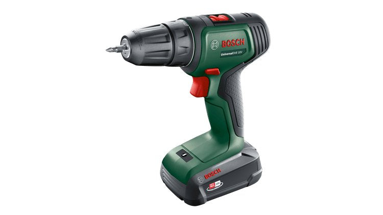 Taladro Bosch Inalámbrico Universaldrill 18v Verde/Negro, Batería Li-Ion 2,5ah, Maletín, Power For All Alliance 06039d4005