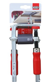 Bessey Abrazadera De Mesa Totalmente De Acero Gtr12 Plateado/Rojo, 120/60, Para Carriles Guía Gtr12