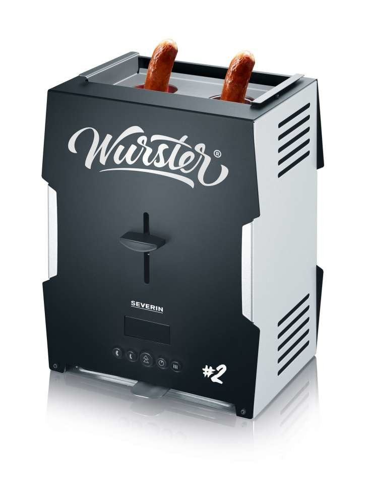 Parrilla Eléctrica Severin Wurster Wt 5005, Negro/Gris, 2.000 Vatios, Parrilla Para Salchichas 4008146028328