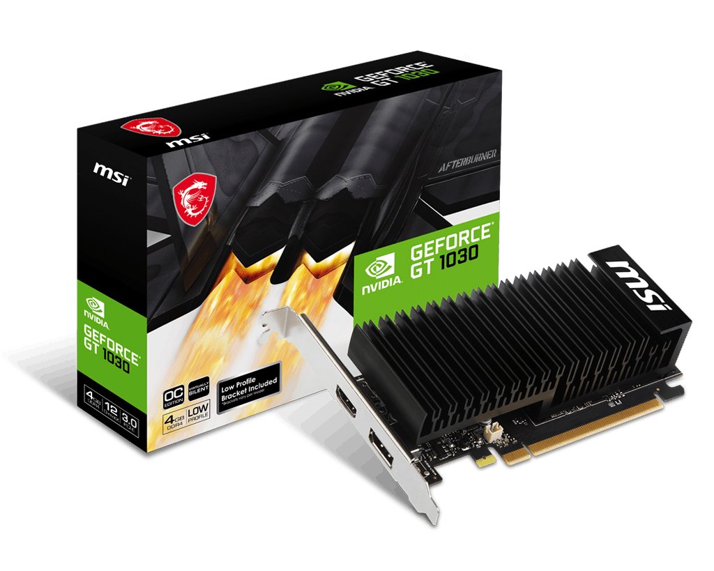 EAN 4711377211475 - MSI GeForce GT 1030 4GHD4 LP OC NVIDIA 4 GB GDDR4 imagen 1