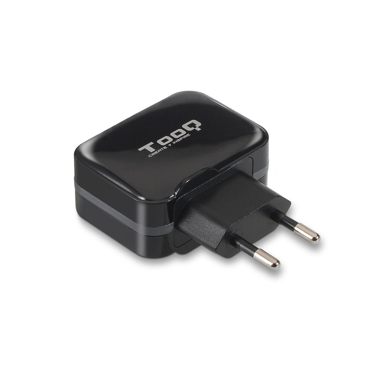 Tooq Cargador De Pared 2x Usb 2.0 - Tecnologia Ai - Negro