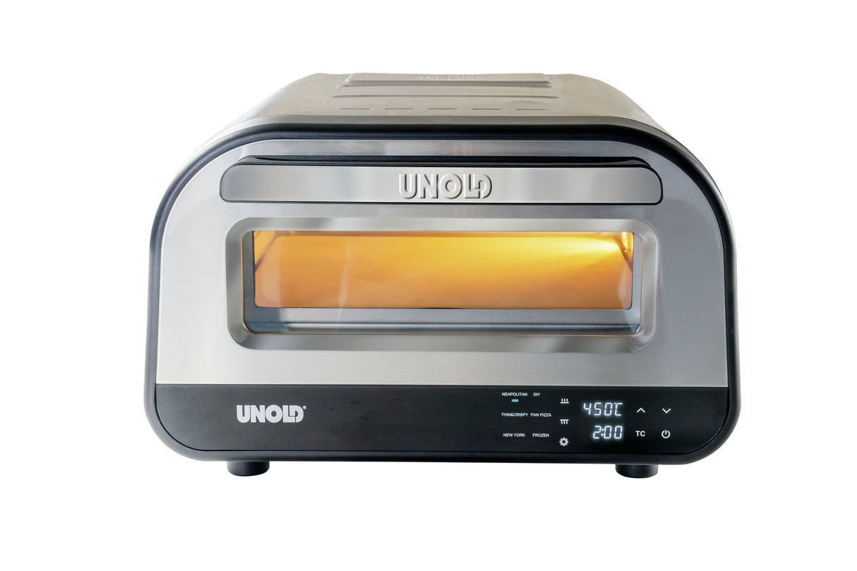 Horno De Pizza Unold Luigi (Acero Inoxidable/Negro, 1700 W, Para Pizzas De Hasta Aprox. Ø 30 Cm) 68816