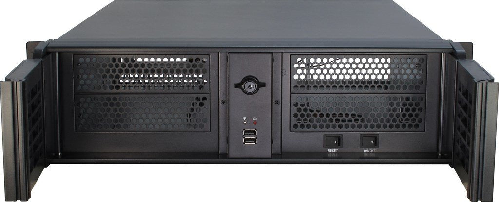 Inter-Tech Caja Rack 19 '' Ipc 3u 3u-3098-S 3u-Rack, Negro, Sin Fuente, 2xusb2.0