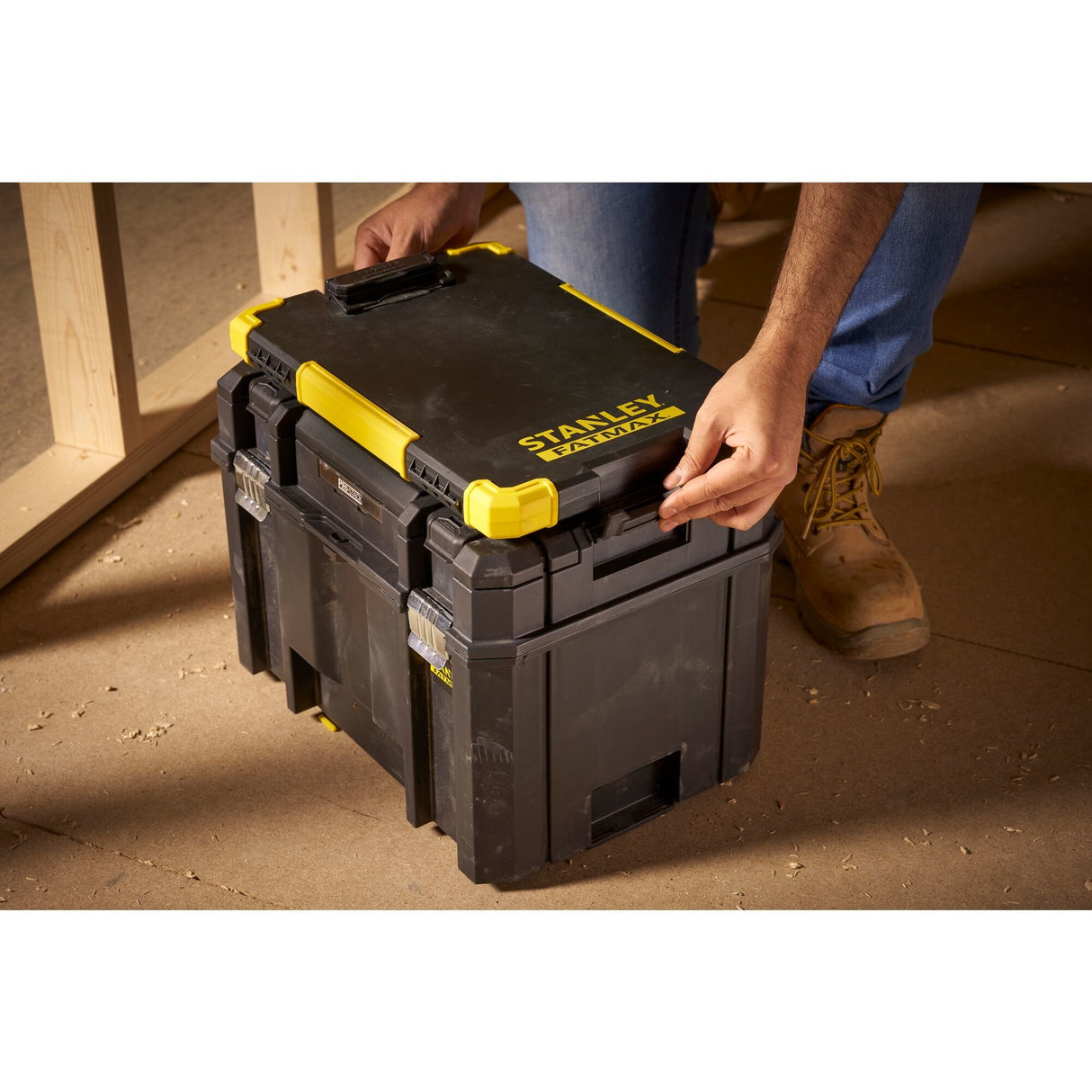 Stanley Fatmax Pro-Stack, Portapapeles Negro/Amarillo Fmst82721-1