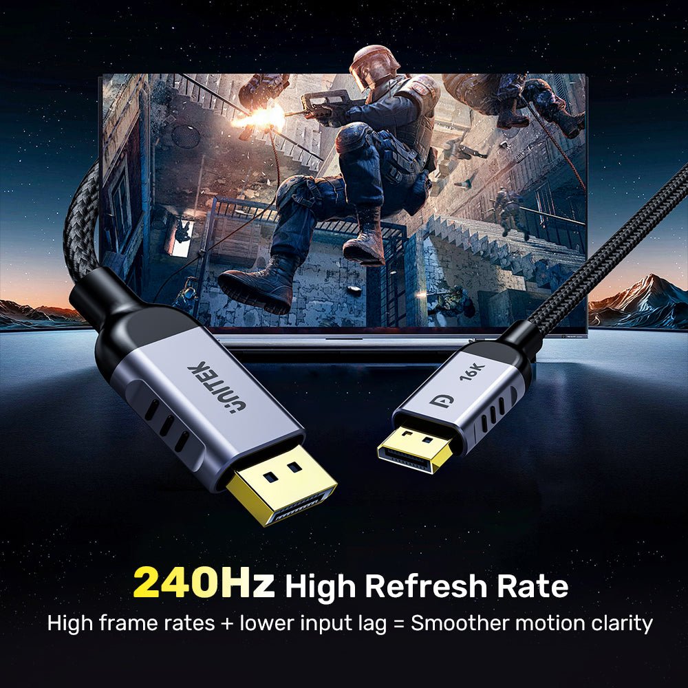 EAN 4894160053428 - UNITEK C1626GY01-1.5M cable DisplayPort 1,5 m Negro, Gris imagen 3