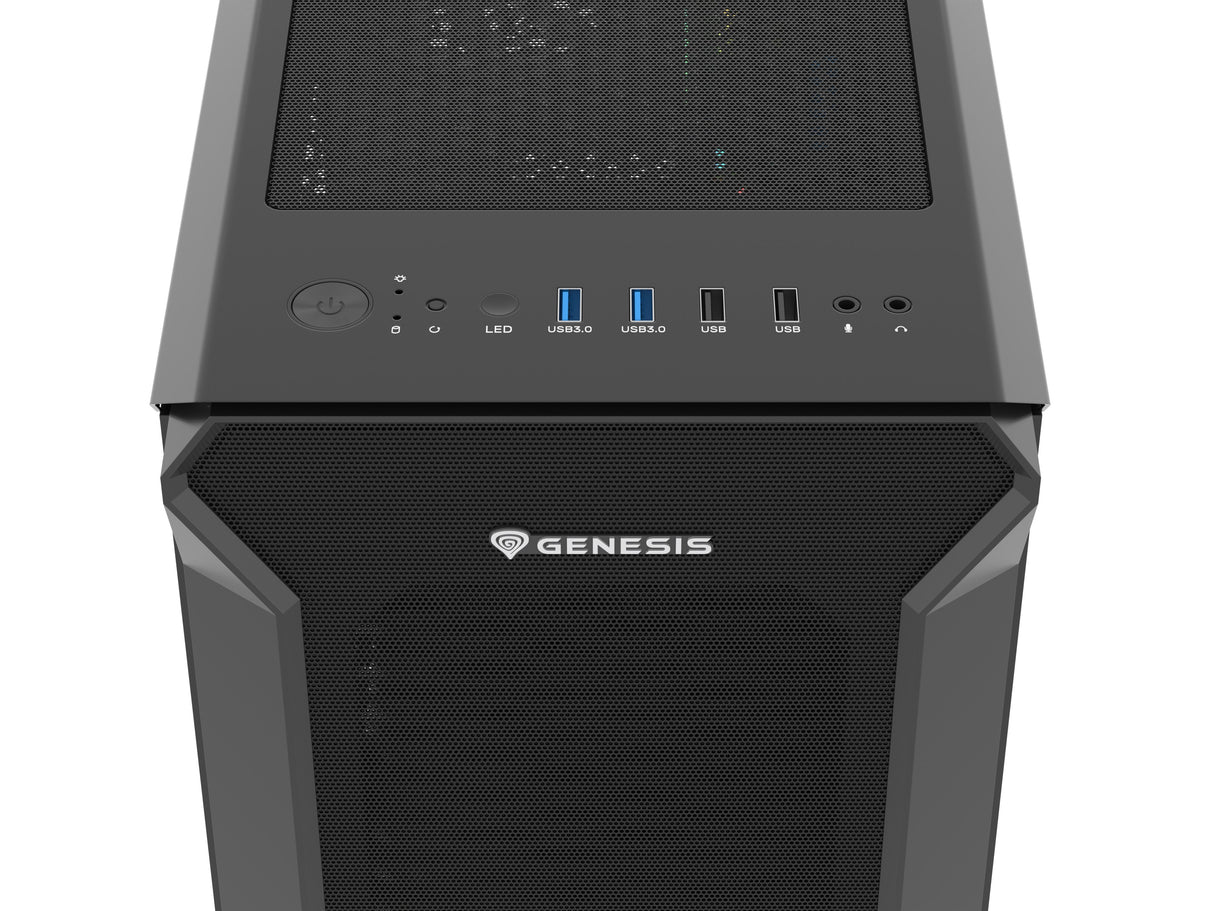 Caja Pc Natec Gaming Genesis Irid 505 Atx 2xusb 3.0 2xusb 2.0 S/F Cristal Templado