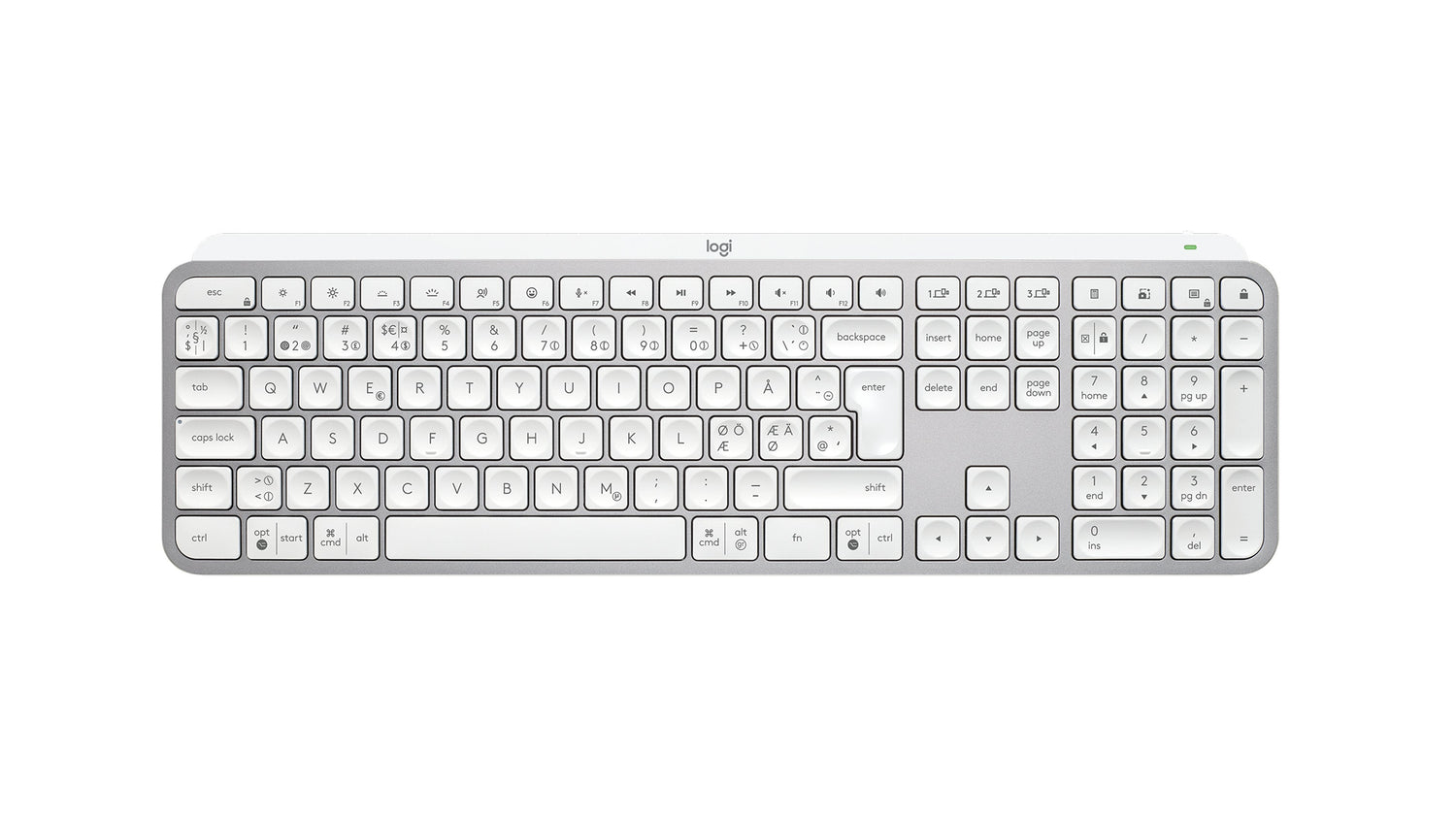Mx Keys S Wireless Keyboard, Pale Grey