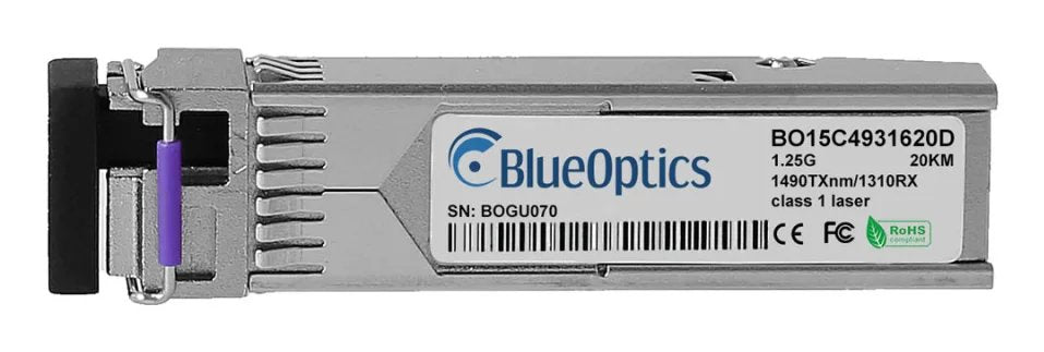 Blueoptics Bo15c4931620din Bidi Sfp Transceiver 1000base-Bx-D 20km Industrial