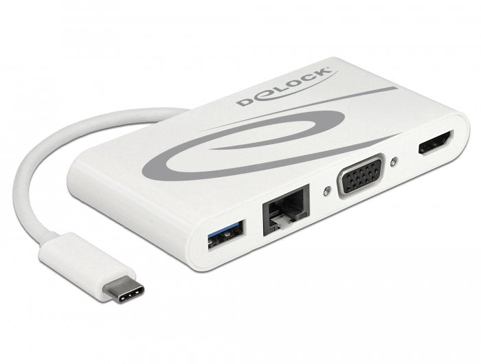 Delock Dockingstation Usb Type-C 3.1 Hdmi 4k 30 Hz + Vga + Lan + Usb Pd