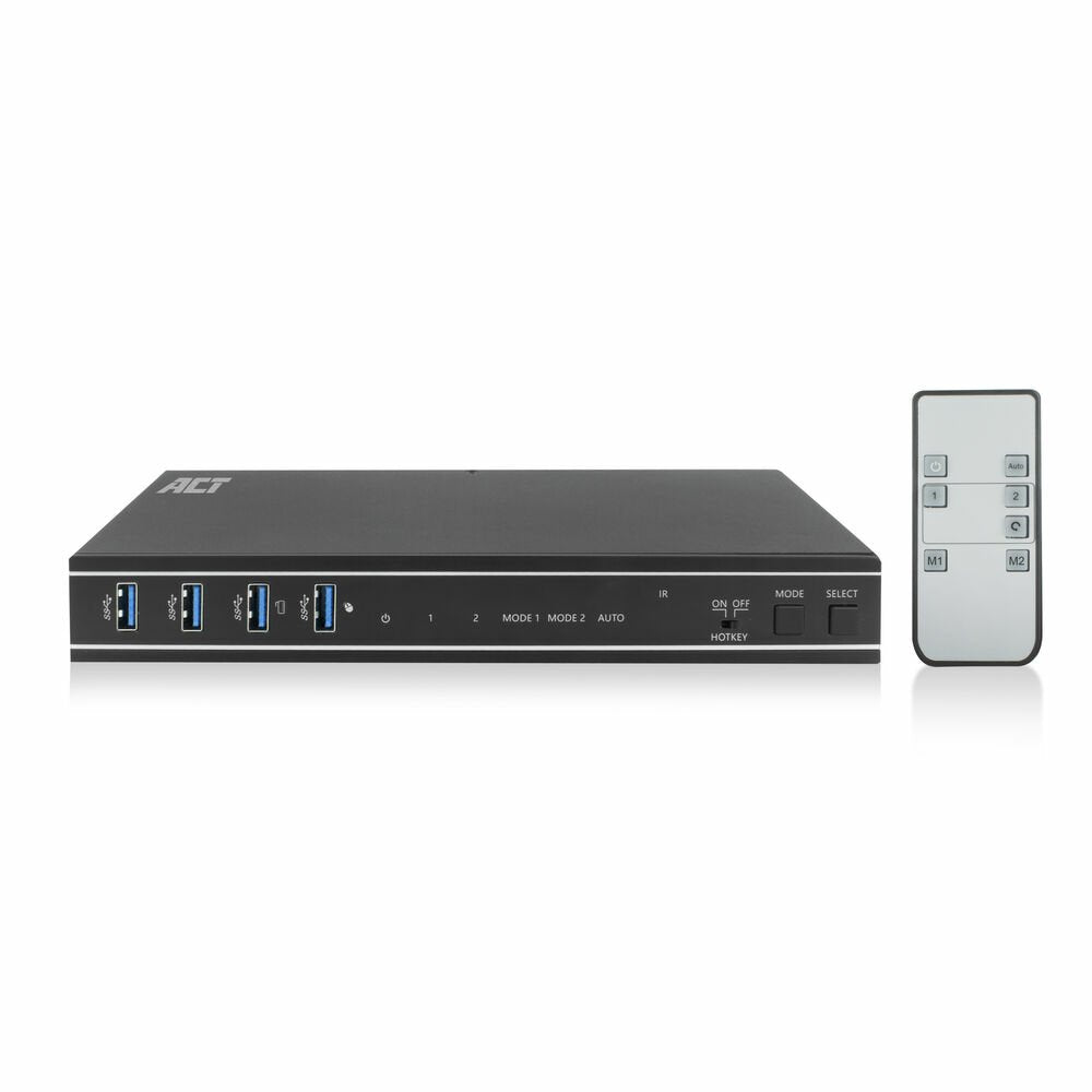 4k@60hz 2x Salidas Hdmi 4x Entradas Hdmi 2x Usb-B Hacia Pc 4x Usb-A Salida De Audio De 3,5 Mm Rs-232 Ir Conexión De Alimentación Con Bloqueo Seguroconmutador Kvm Hdmi De 2 Puertos 4k@60hz: Permite Controlar Dos Ordenadores Con Confi