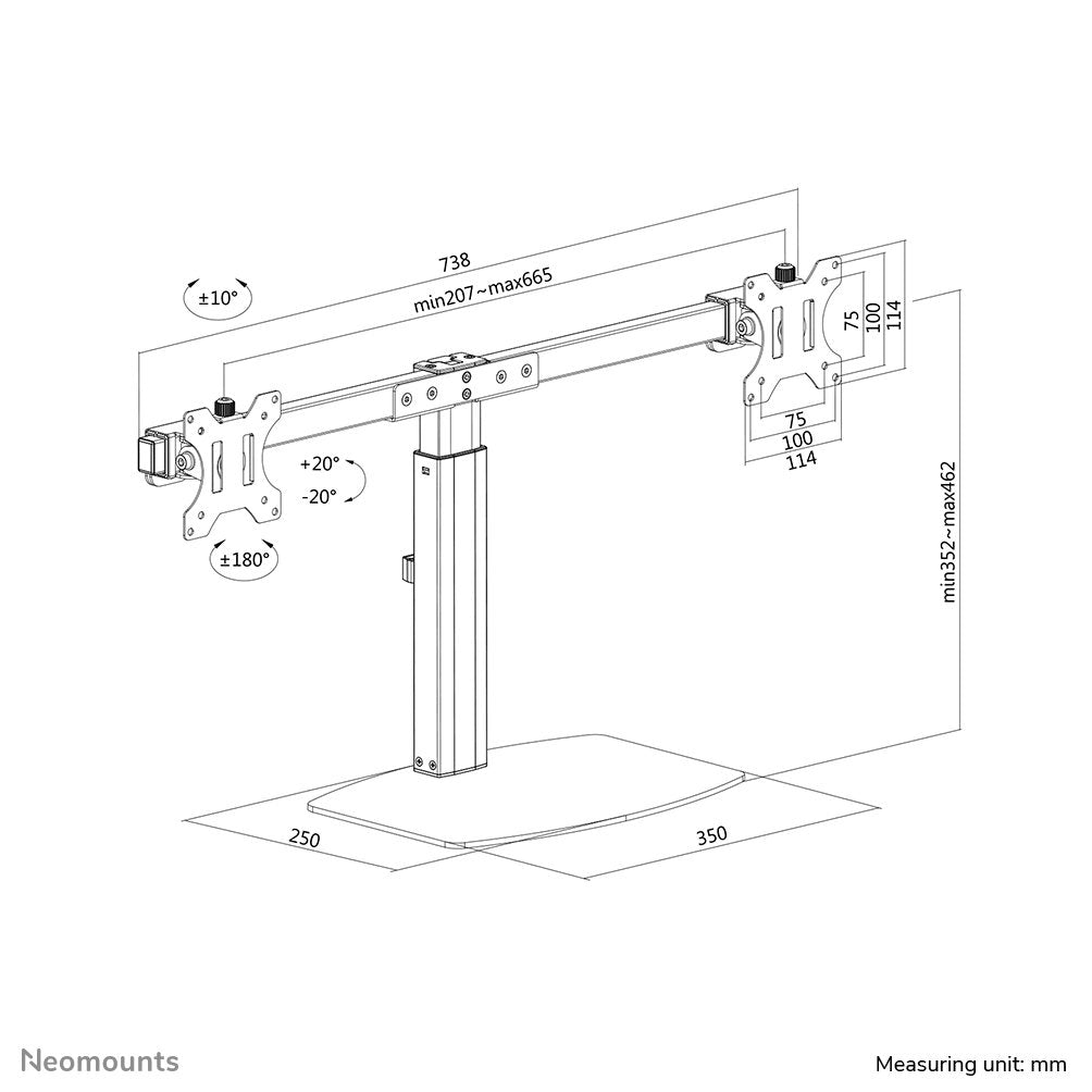 EAN 8717371446741 - Neomounts FPMA-D865DBLACK soporte para monitor 68,6 cm (27") Escritorio Negro imagen 15