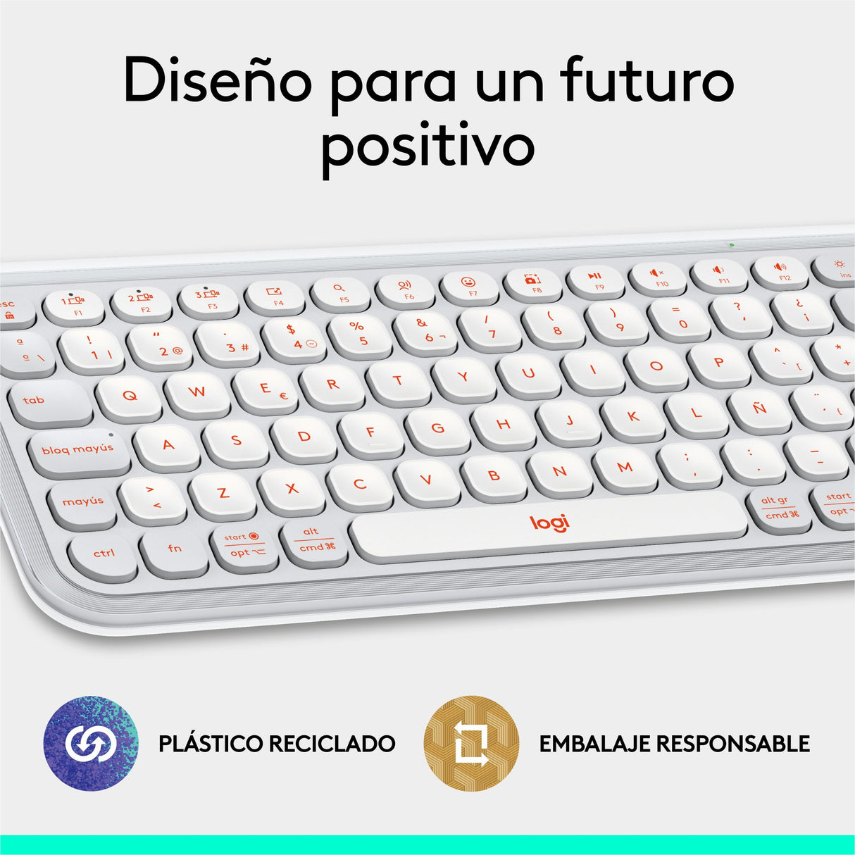 EAN 5099206127456 - Logitech 920-013069 teclado Universal Bluetooth QWERTY Español Blanco imagen 19