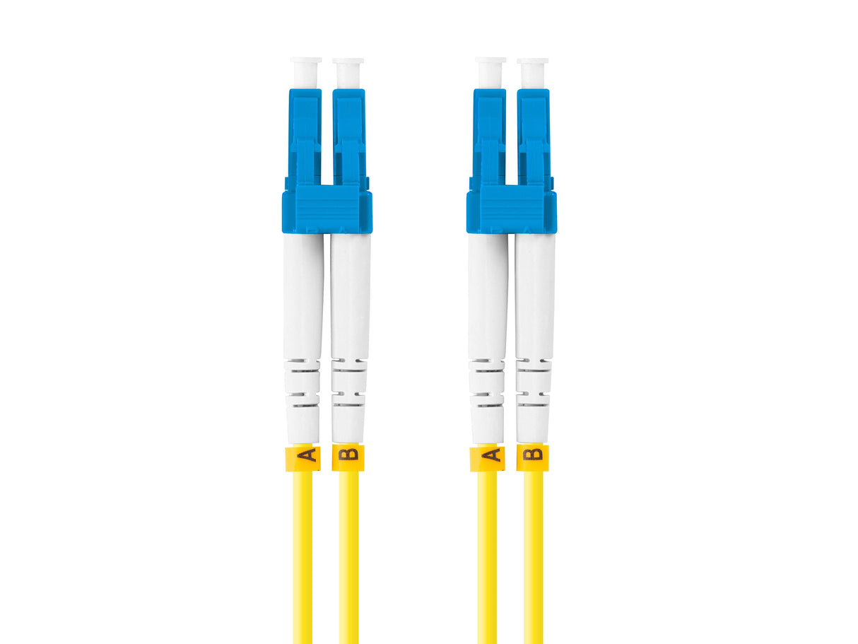 EAN 5901969433098 - Lanberg FO-LULU-SD11-0050-YE Cable de fibra óptica e InfiniBand 5 m LC Amarillo imagen 1