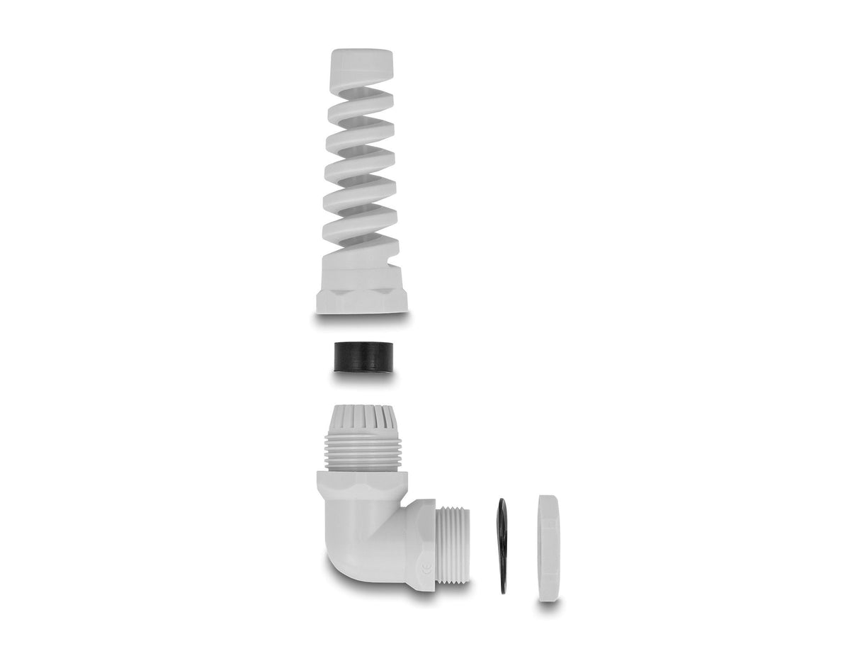 Delock Prensaestopas Con Alivio De Tensión 90° Angulado Pg7 Gris