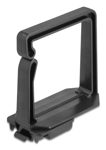 Delock Aro Guiacables 70 X 70 Mm Con Placa De Montaje Zur Carriles Din Fijación Negro