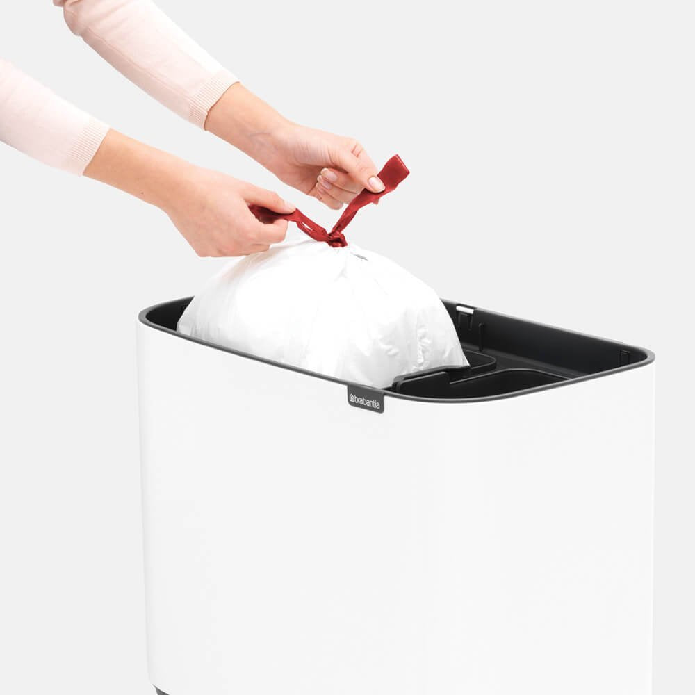 Brabantia Mülleimer Bo Touch Bin Weis, 11 + 23 L
