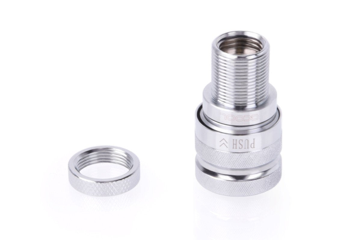 Raccord Autobloquant Alphacool Eiszapfen Quick Coupling Hembra G1/4 (Plateado)
