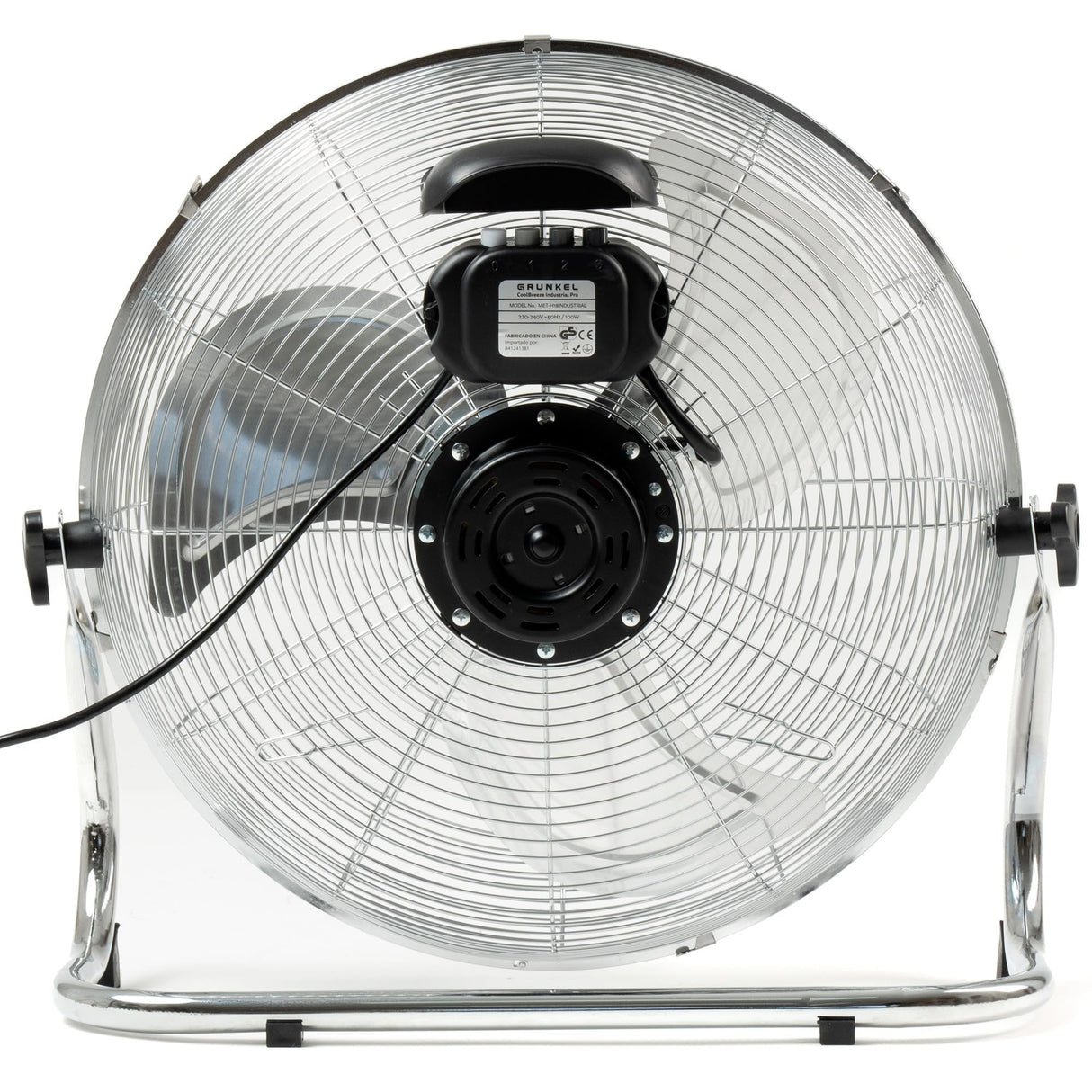 Ventilador De Suelo Industrial Grunkel Met-H16industrial 90w 3 Aspas 40cm 3 Velocidades