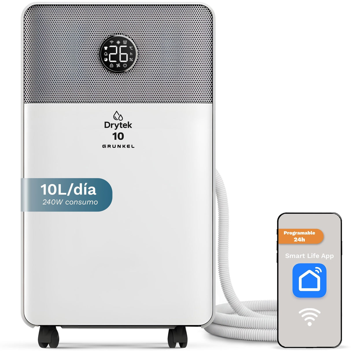 Deshumidificador Grunkel Dh-10dt Depósito 2l