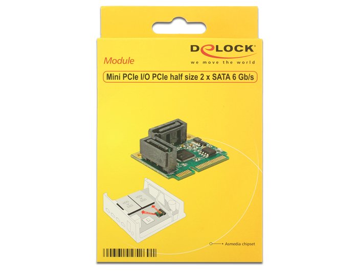 Delock 95260 Mini Pcie I/O Pcie Half Size 2 X Sata 6 Gb/S