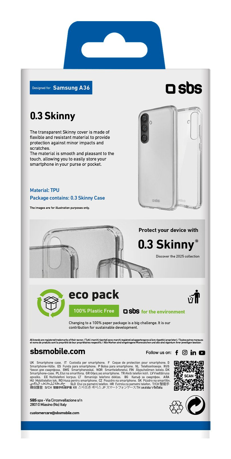 Sbs Skinny Cover Galaxy A36 Transparent