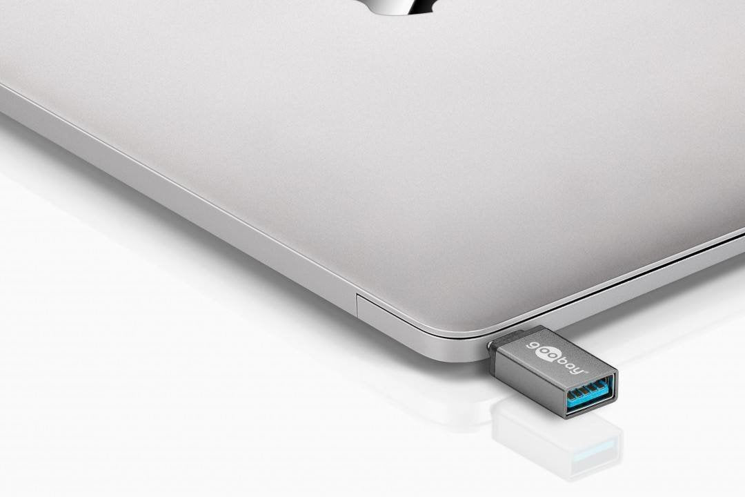Goobay 56621 Adaptador De Cable Usb-C Usb 3.0 Female (Type A) Gris